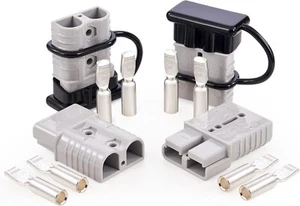 Battery Quick Connect Disconnect 2-4 Gauge Wire Plug Kit, 12-36V DC, 175A, 4 Pck - Picture 1 of 6