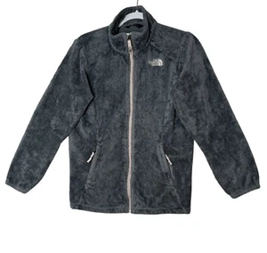 The North Face Sherpa Jacket Girls  XL Gray Full Zip Logo Embroidered Outdoor - Picture 1 of 8