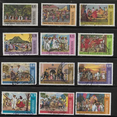 Venezuela: 1966; Scott 893-898+C919-C924, complete set dances, Used, EBV1204B - Image 1 of 2
