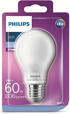 Philips LED Bulb 60 W Cool Daylight [Energy Class A++] Pack of 2 - Image 1 of 3