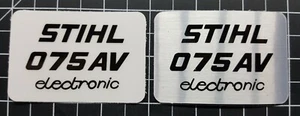 "Placa de insignia Stihl 075 AV ""Calcomanía de vinilo superpuesta completa" - Imagen 1 de 5
