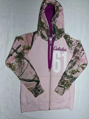 Womens Pink Camo Zip Up Hoodie Coat Jacket Sweatshirt Zonz Woodlands Size Small - Image 1 of 4