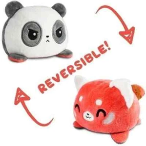 TeeTurtle - Original Reversible Panda Plushie - Red + Panda, Cute Sensory Fidget - Picture 1 of 2