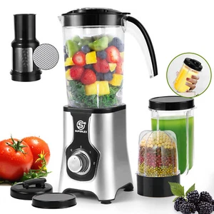 Multifunktionsmixer Standmixer Smoothie Maker Milchshaker Mixer Ice-Crush 6-IN-1 - Bild 1 von 13