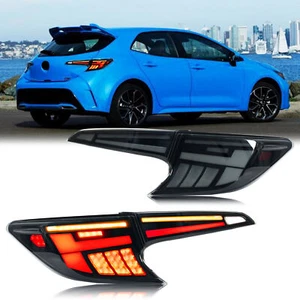 LED Tail Lights for Toyota GR Corolla Hatchback 2019-2025 Black Rear Lamps - Picture 1 of 6