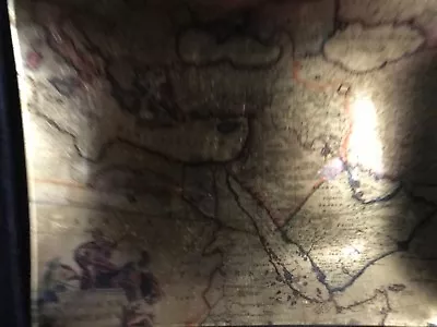 Map - Wood Frame Glass Plate 9” X 11” - Image 1 of 4