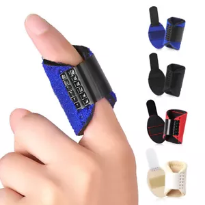 1x Adjustable Finger Splint Alloy Fixation Support Brace Corrector Oval Strap . - Picture 1 of 14