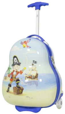 Reise Koffer Trolley Kinder Hartschale aus Polycarbonat Piraten Junge Gr. S - Bild 1 von 4