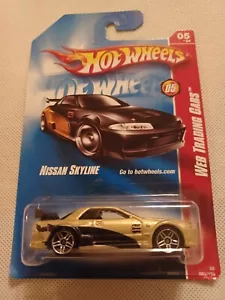 Hot Wheels 2008 Web Trading Cars Nissan Skyline GT-R R32 Gold Car - Picture 1 of 4
