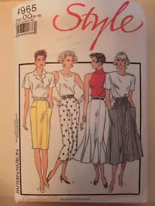 Style 4965 Sewing pattern Ladies Pencil Skirt Patch pocket Gore Skirts 12-18 - Picture 1 of 8