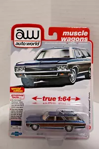 2024 AUTO WORLD 1970 CHEVY KINGSWOOD ESTATE MUSCLE WAGONS VS B REL 4 NO 3 1:64 - Picture 1 of 1