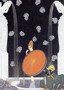 Bath of the Marquise 22x30 estampado Art Deco de Erte - Imagen 1 de 2