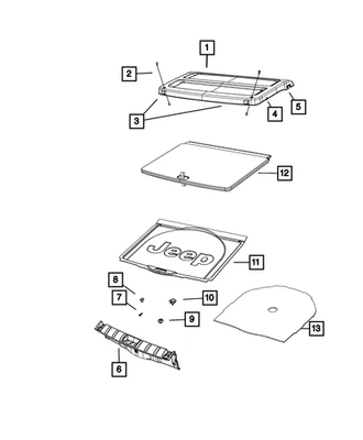 Cubierta de piso de carga trasera genuina Mopar 5VW05LXHAA Foto 1 de 2