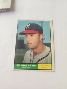 1961 Topps #120 Eddie Mathews Milwaukee Braves - Imagen 1 de 8