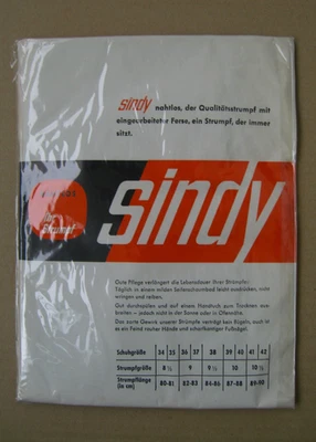 "sindy" Strapsstrümpfe nahtlos Größe 10 extra lang hellbraun 20 den Vintage neu - Bild 1 von 4