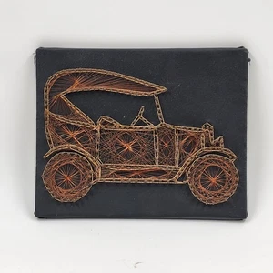 Wire Nail String Art Car Steampunk Copper & Brass 10” Classic Auto Wall Decor - Picture 1 of 10