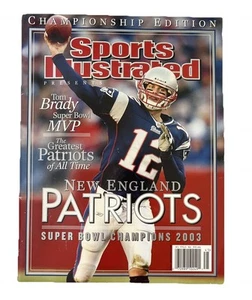 Tom Brady New England Patriots Super Bowl Champions MVP 2003 Sports Illustrated - Picture 1 of 16