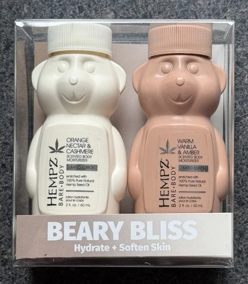 Hempz BEARY BLISS Scented Body Moisturizer 2 Scent Set  2x 2 fl oz bottles NIB - Image 1 of 4
