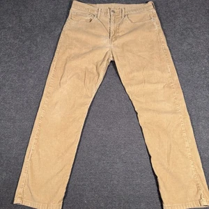 Levi's 502 Hose Herren 34 x 28 Khaki Cord Tapered Stretch Regular Fit Y2K Style - Bild 1 von 7