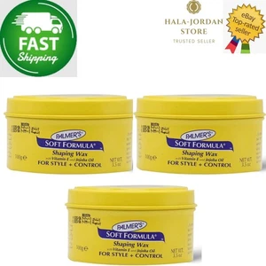 3 X Palmer's Soft Formula Shaping Wax with Vitamin E, Jojoba Oil ⭐FAST SHIPPING⭐ - Picture 1 of 5