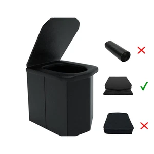 WC da Campeggio Portatile Pieghevole e Leggero per Adulti - Taglia XXL. Nero - Foto 1 di 7