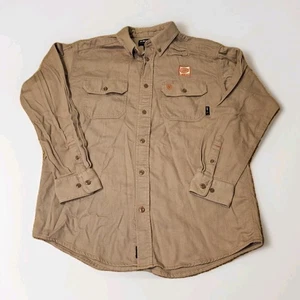 Camisa Ariat FR Para Hombres Grande Plateada Gris Zorro Resistente al Llama Trabajo Manga Larga CAT 2 - Imagen 1 de 18