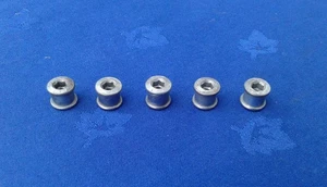 FSA Chainring Bolts (x5) Road Racing Bike Chain Ring (Double Ring) SIlver - Picture 1 of 4