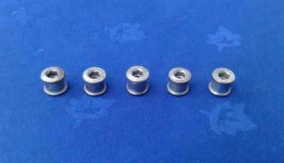 FSA Chainring Bolts (x5) Road Racing Bike Chain Ring (Double Ring) SIlver - Image 1 of 4