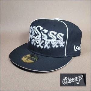Sombrero ajustado New Era Chicago White Sox 100 % lana Seven Logo 59FIFTY 7 3/4 - Imagen 1 de 11