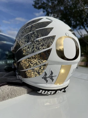 奥雷贡 DUCKS 鞋 DUCK 定制 RIDDELL 速度美式橄榄球头盔 罕见 — 第 1/4 张图片