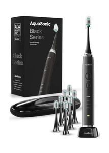 Aquasonic Black Series Ultra Whitening Toothbrush &#8211; ADA Accepted Electric - Picture 1 of 6