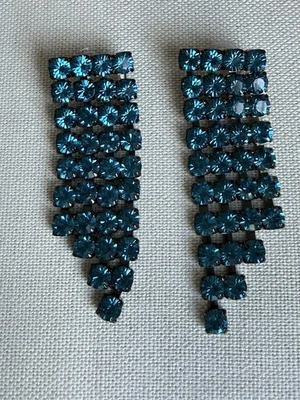 Pendientes Elizabeth Cole Gota Cristal Azul Nuevos Foto 1 de 4