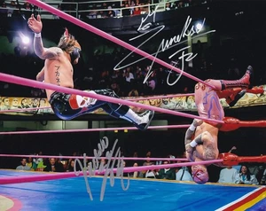 FOTO 8X10 FIRMADA POR ZANDOKAN JR VILLANO III JR CMLL NJPW LUCHA LIBRE CHAMP - Imagen 1 de 1