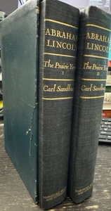 Book 1st ED HC 2 Vol Set “Abraham Lincoln The Prairie Years” Carl Sandburg 1926 - Picture 1 of 12