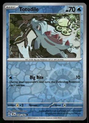 Totodile 039/162 Common Reverse Holo NM Pokemon SV05: Temporal Forces - Image 1 of 2