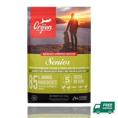 ORIJEN Senior Dry Dog Food, 13 LB, Free Delivery