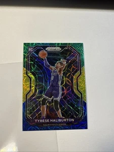 2020/21 Panini Prizm Tyrese Haliburton 262 Blue yellow Green Choice SP Rookie RC - Picture 1 of 2