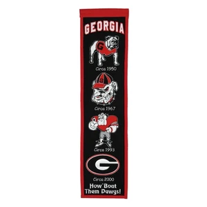 NEU Georgia Bulldogs UGA Heritage Banner bestickt Wollfilz lizenzierter Wimpel - Bild 1 von 8