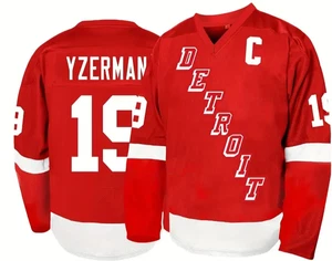 STEVE YZERMAN Detroit Red Wings #19Men Hockey Jersey Stitched Size Small - 3XL - Picture 1 of 5