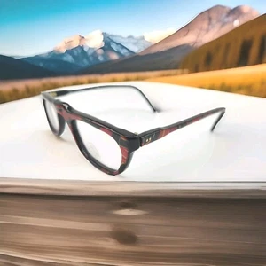 SANFORD HATTON COLOR IN OPTTICS USA EYEGLASSES Frame C89 BLACK/RED/GOLD RET$190. - Picture 1 of 7