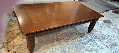 Beautiful  Ralph Lauren American Mahogany Carved Wood Coffee Table - Image 1 of 4