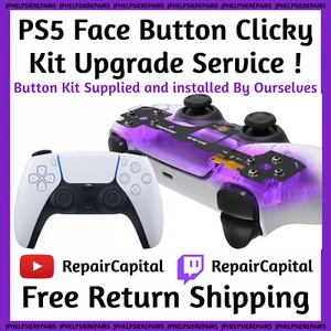 PS5 Clicky Button Face buttons Mouse Click Upgrade Service -Quality Fast Upgrade - Picture 1 of 1