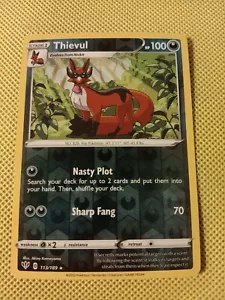 TARJETA DE JUEGO THIEVUL POKEMON POKE MON 113/189 POKEMAN BOLSILLO MONSTRUOS - Imagen 1 de 2
