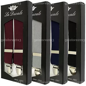 Bretelle Uomo LA DUCALE Regolabili con Clip Larghe Made in Italy da GELSTORE - Foto 1 di 9