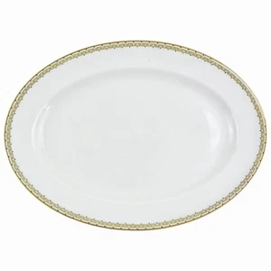 Antique Haviland Albany Oval Serving Platter Greek Key Limoges Schleiger 107 13" - Picture 1 of 18