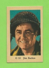 1964 Dutch Gum Card G #53 Jim Backus