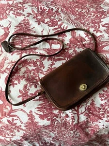 Vintage 70's Coach Purse Clutch Bag Tobacco Leather - Picture 1 of 7