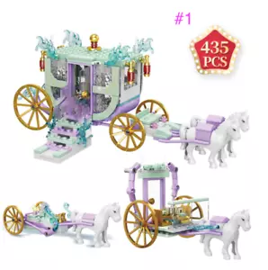 Disney Frozen Anna Elsa Princess Carriage Horse Building Blocks Kit Bricks Class - Picture 1 of 9