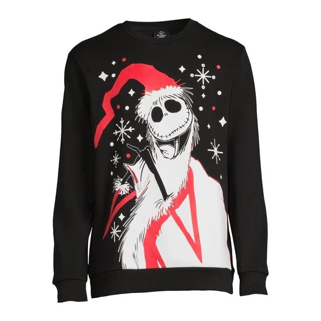 Jack Skellington Nightmare Before Christmas Sweatshirt Size Men’s L Disney