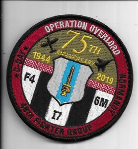 USAF PATCH 48 FW D DAY 75TH ANN RAF LAKENHEATH US AIR FORCE SQUADRON PATCH - Picture 1 of 1